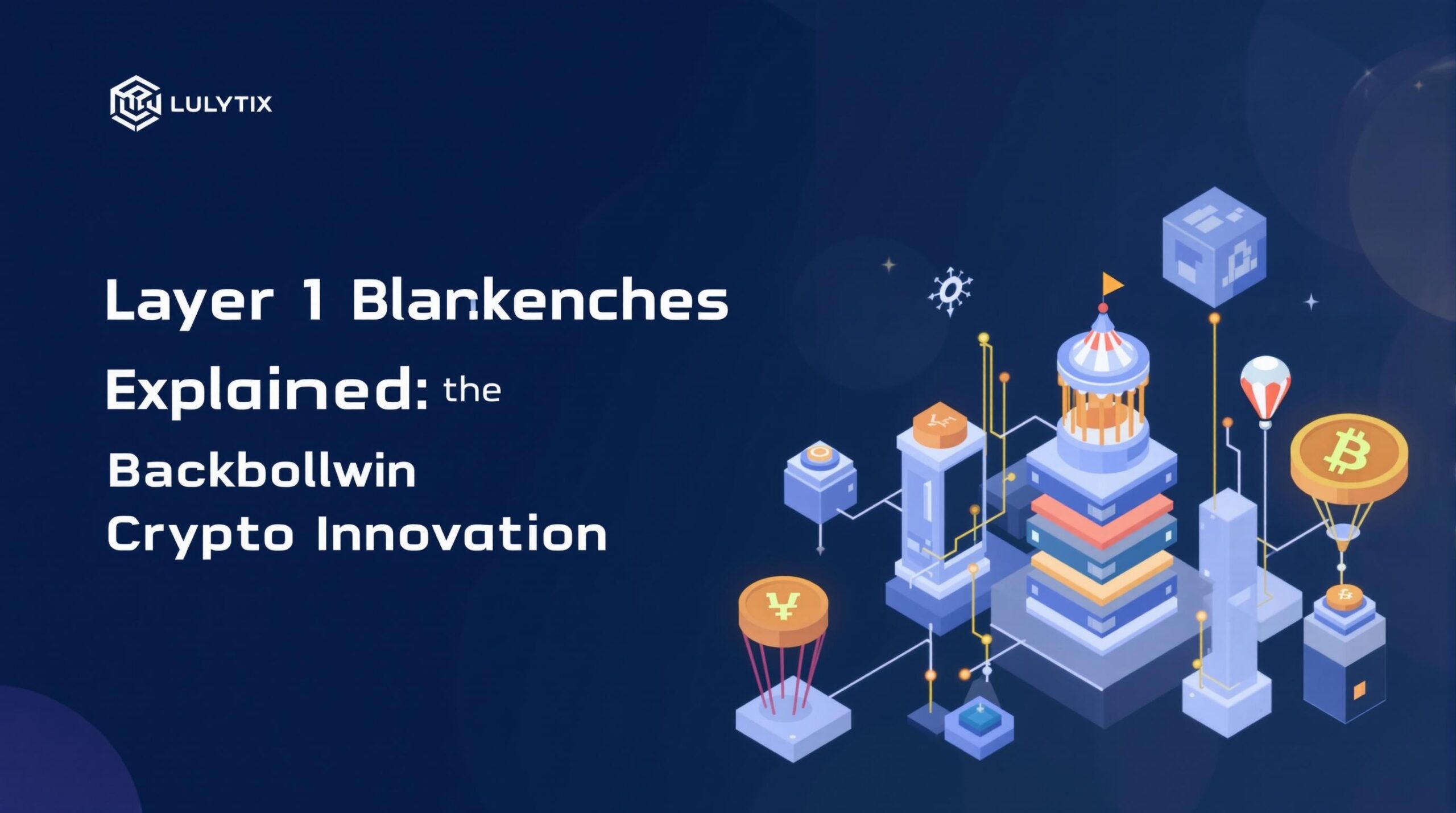 Infographic depicting the words Layer 1 Blockchains Explained: The Backbone of Crypto Innovation