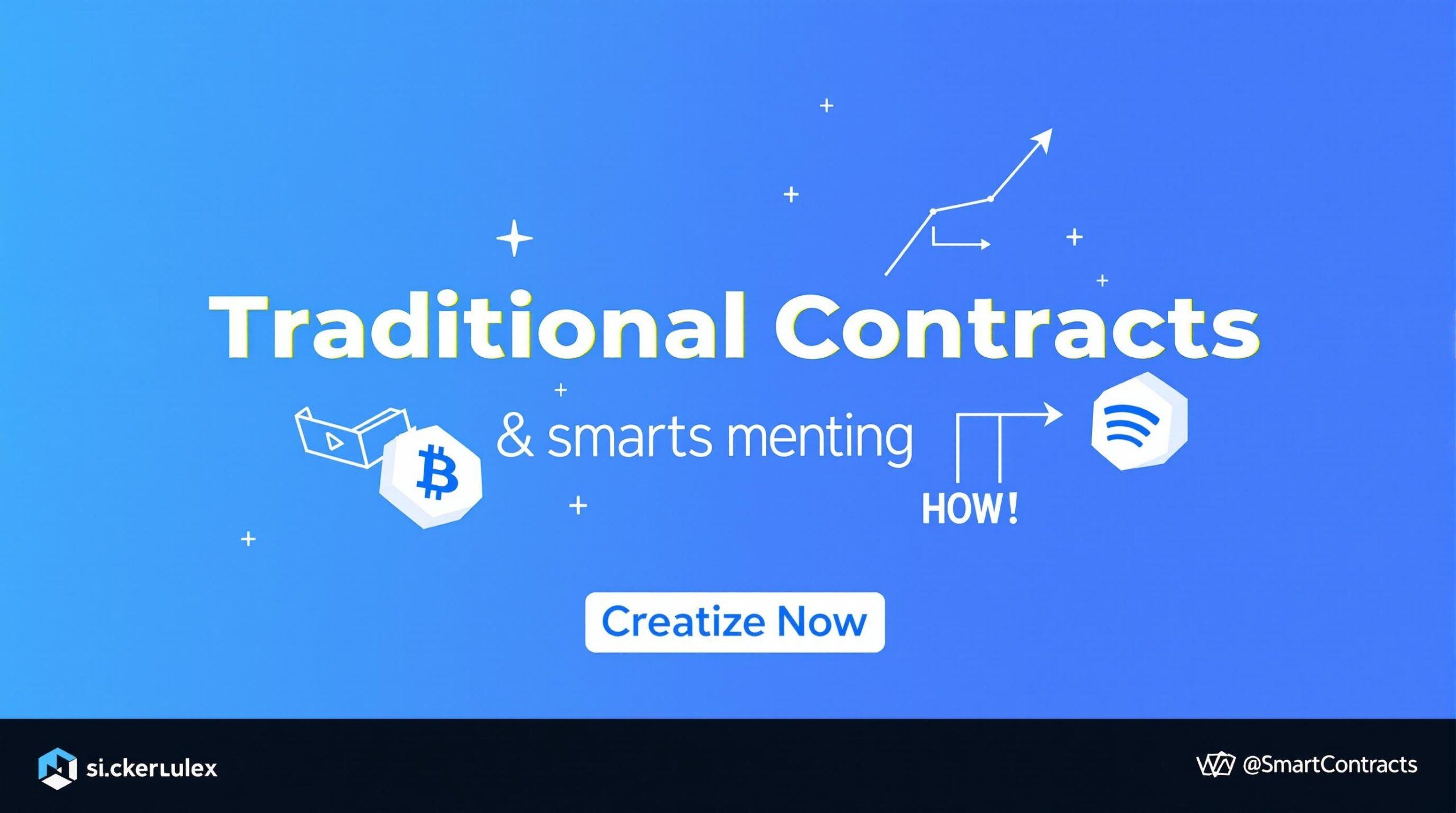 Infographic depicting the words Smart Contracts vs. Traditional Contracts: What’s the Difference?