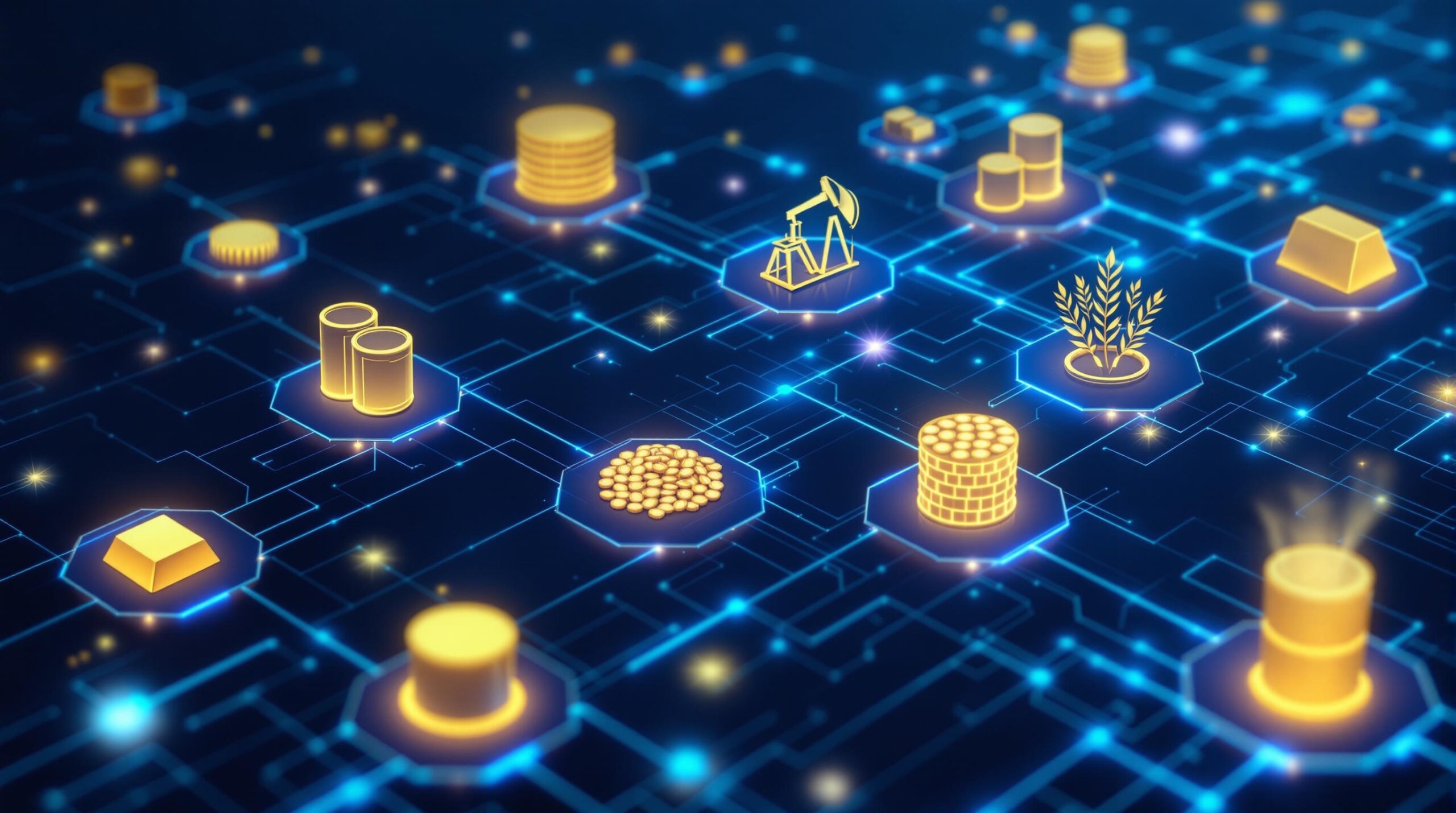 Infographic depicting the words How Commodities Are Moving On-Chain Through Tokenization