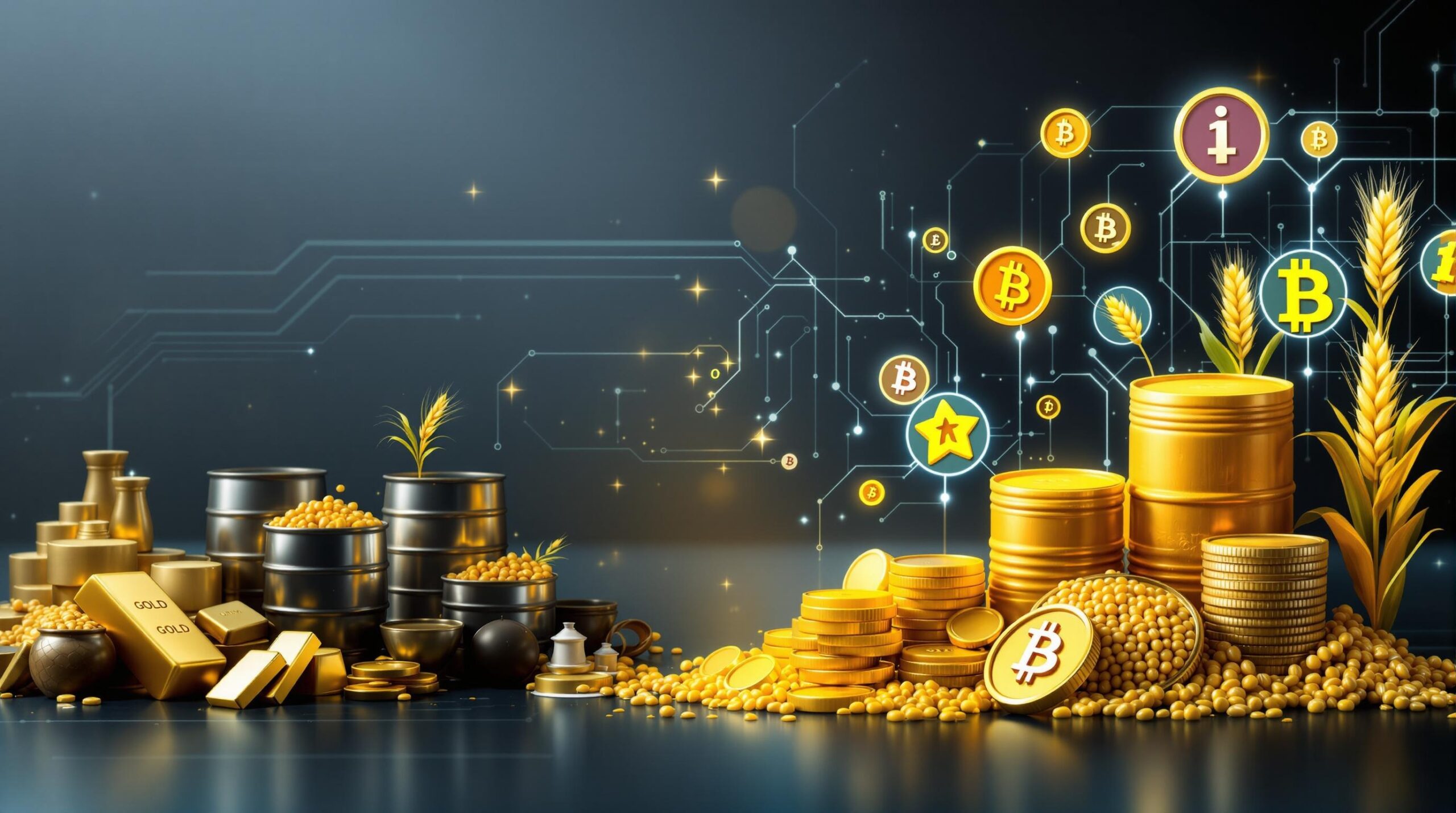 Infographic depicting the words How Commodities Are Moving On-Chain Through Tokenization