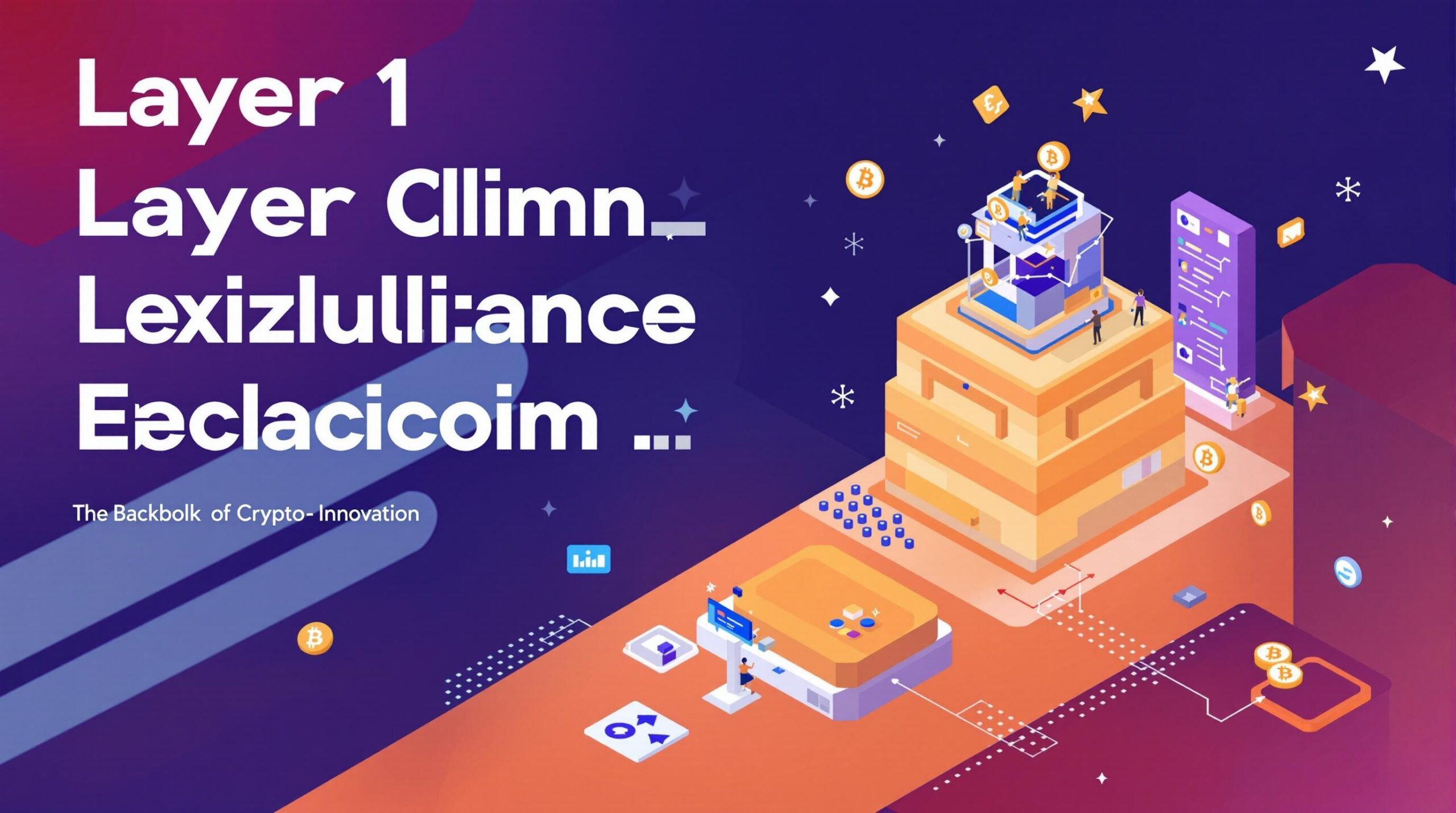 Infographic depicting the words Layer 1 Blockchains Explained: The Backbone of Crypto Innovation
