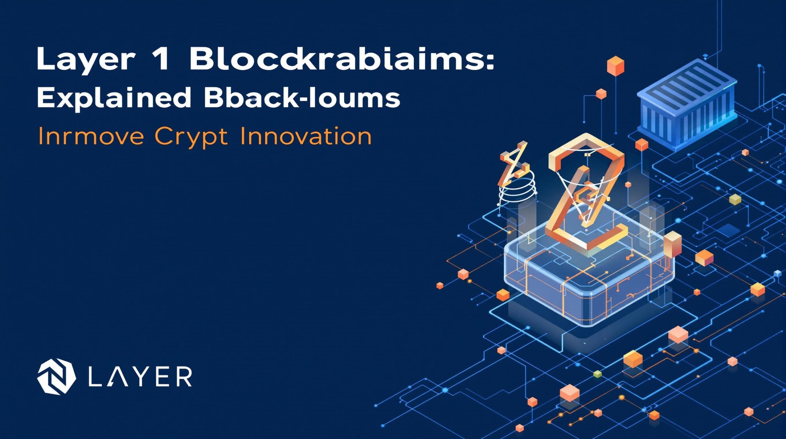 Infographic depicting the words Layer 1 Blockchains Explained: The Backbone of Crypto Innovation