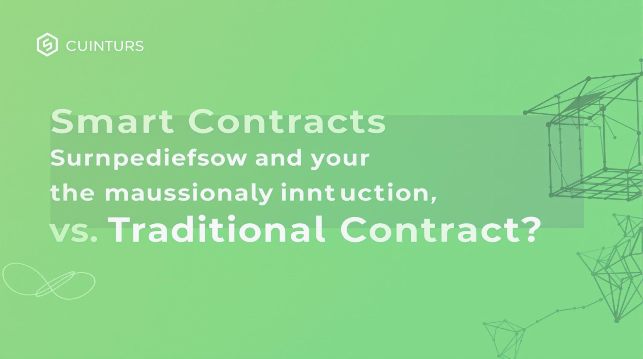 Infographic depicting the words Smart Contracts vs. Traditional Contracts: What’s the Difference?