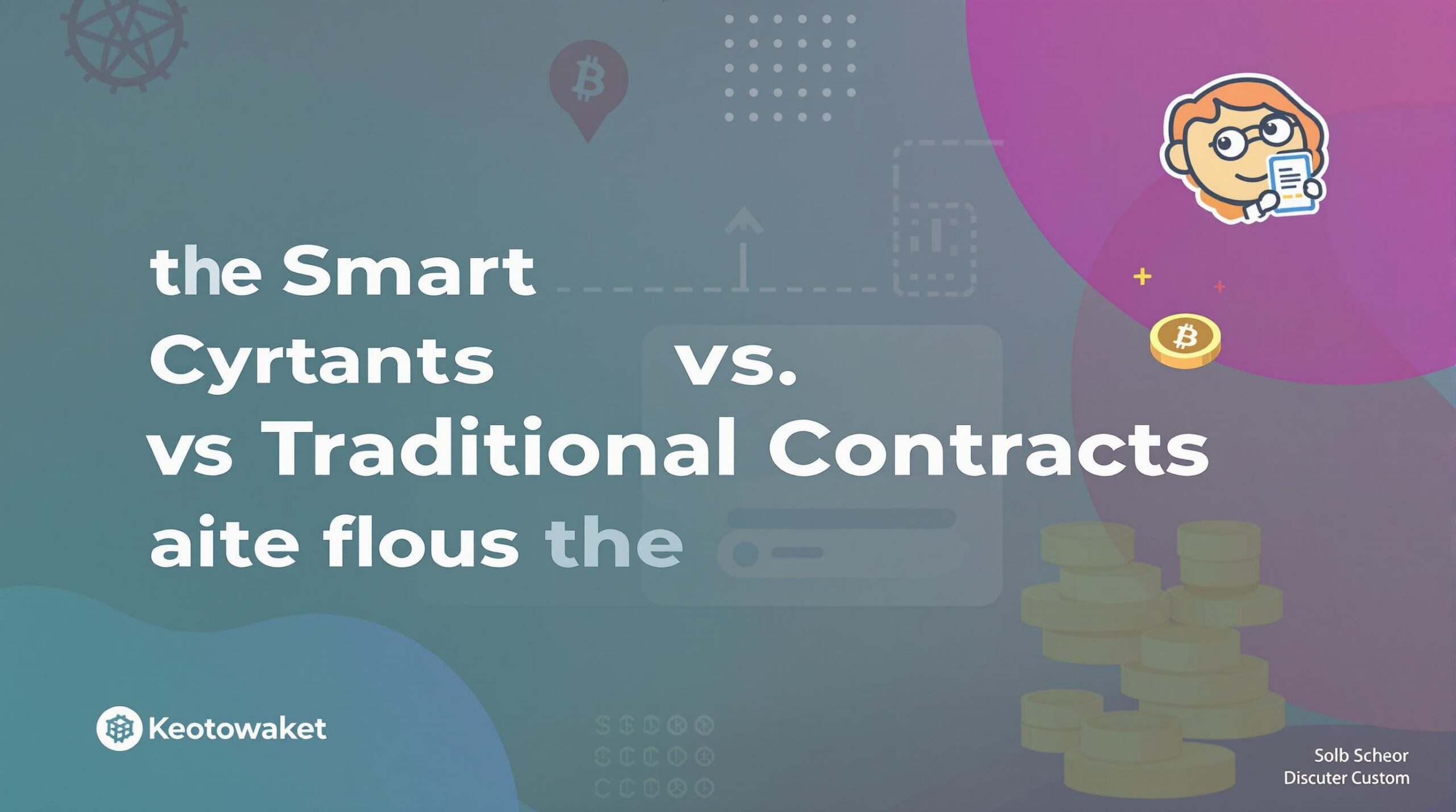 Infographic depicting the words Smart Contracts vs. Traditional Contracts: What’s the Difference?