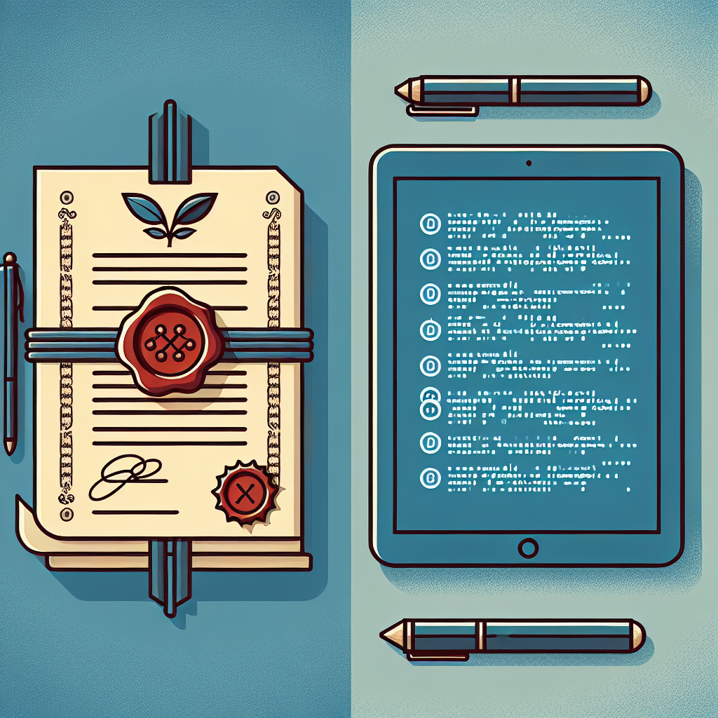 Infographic depicting the words Smart Contracts vs. Traditional Contracts: What’s the Difference?