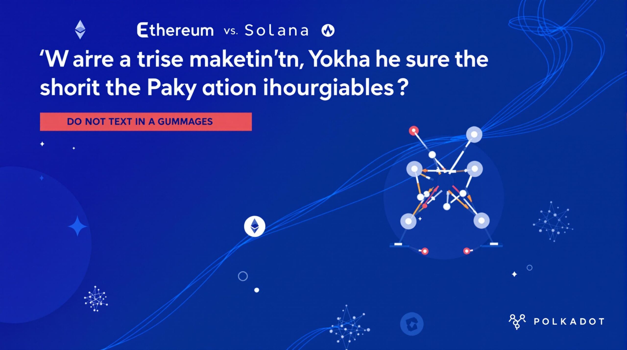 Infographic depicting the words Ethereum vs. Solana vs. Polkadot: Which Blockchain Has the Best Smart Contracts?