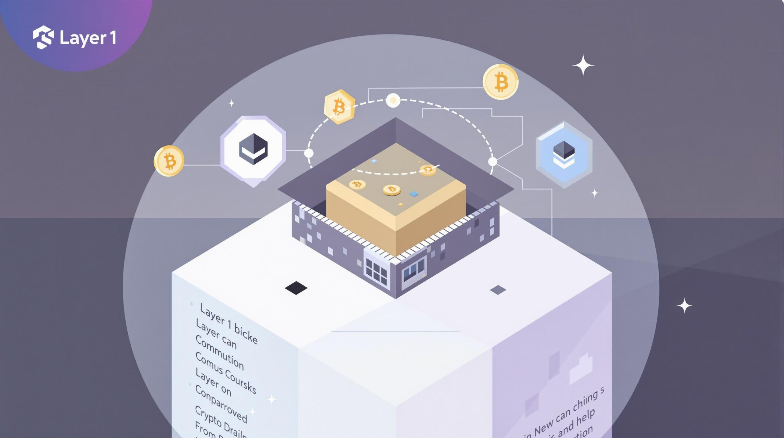 Infographic depicting the words Layer 1 Blockchains Explained: The Backbone of Crypto Innovation