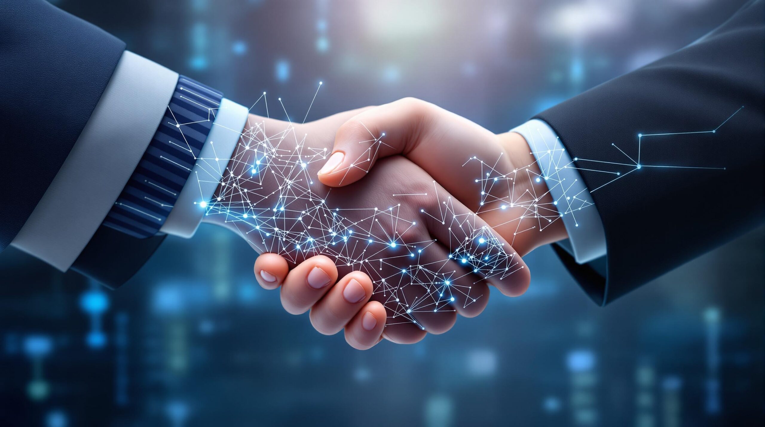 Infographic depicting the words How Smart Contracts Are Revolutionizing Business Automation