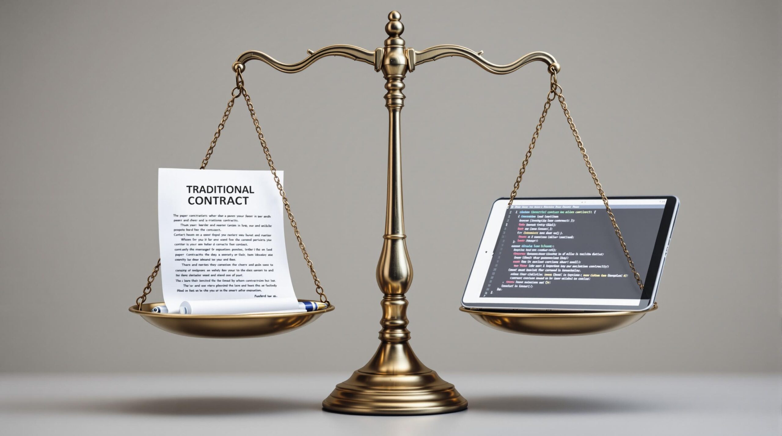 Infographic depicting the words Are Smart Contracts Legally Binding? What You Need to Know