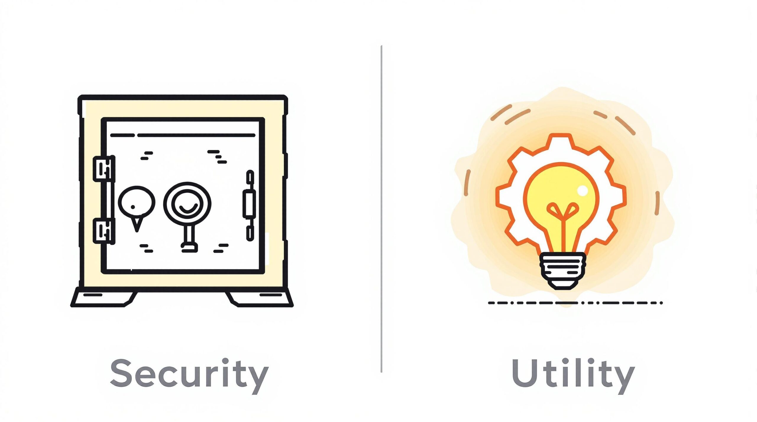 Infographic depicting the words Security Tokens vs. Utility Tokens: What’s the Difference?